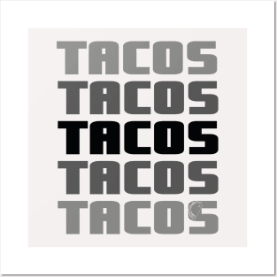 Tacos ombre gradient banner mexican food lover gift Posters and Art